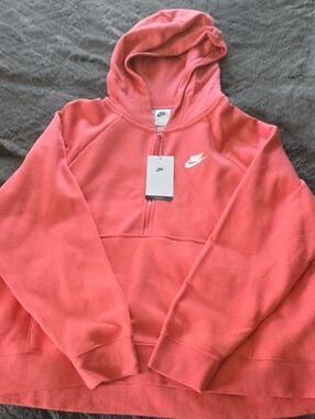 Nike Pink Coral Half-Zip Hoodie